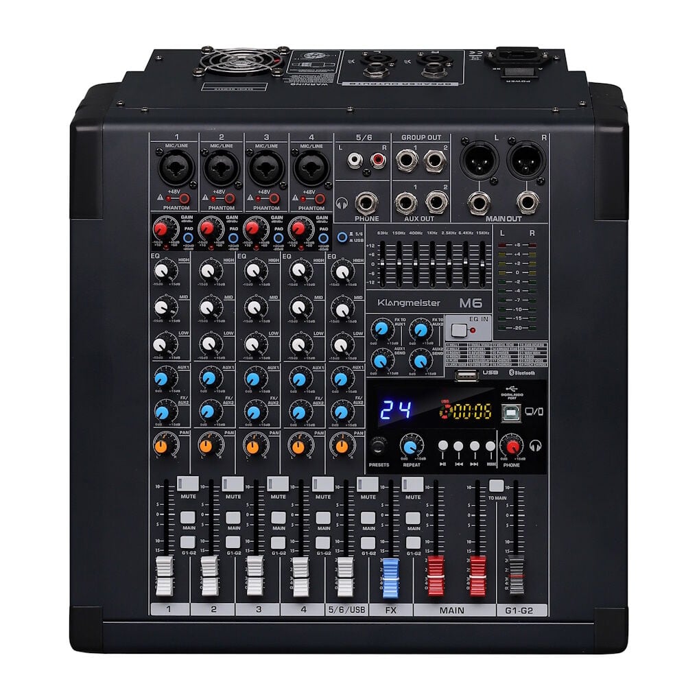 PM-6FX 6 Kanal Max. 2x450W-4ꭥ Power Mikser