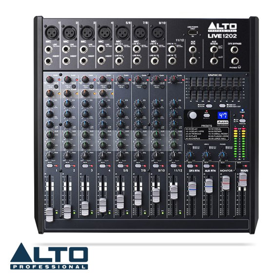 LIVE1202 12 Kanal Anolog Mixer