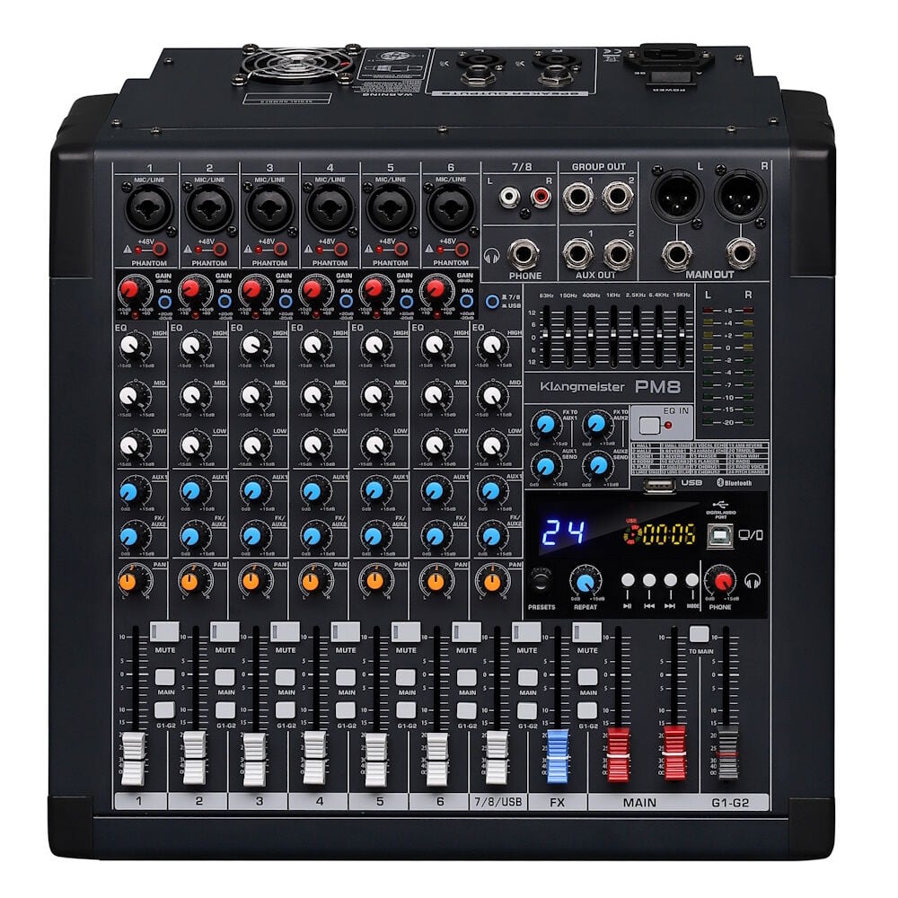 PMA-8 DC 8 Kanal Max. 2x450W-4ꭥ Power Mikser