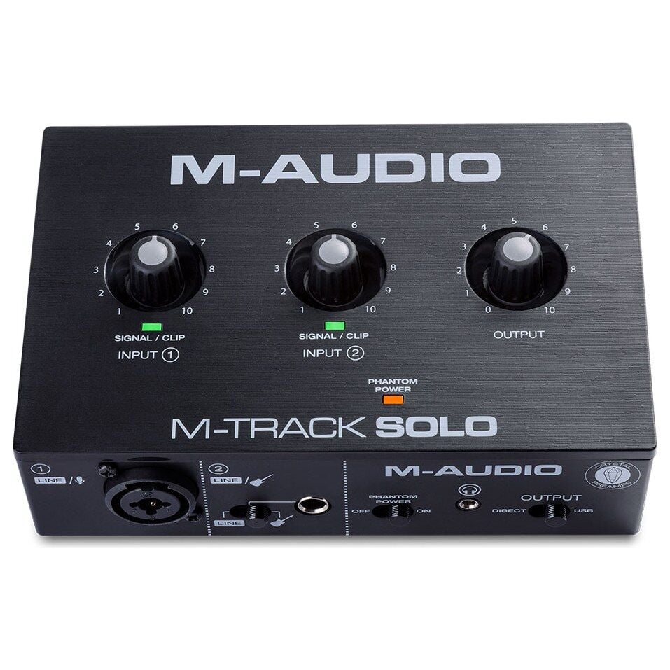 M-Track Solo 2 Kanal USB Ses Kartı (Crystal Preamp, 48V)