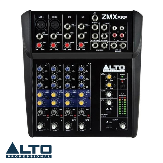 ZMX862 8 Kanal Anolog Mixer