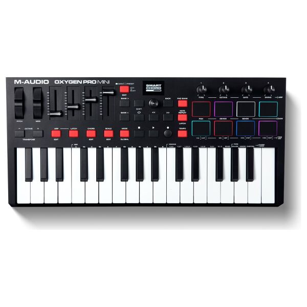Oxygen Pro Mini 32 Mini Tuş USB MIDI Klavye (Pad, Fader, Smart Controls)