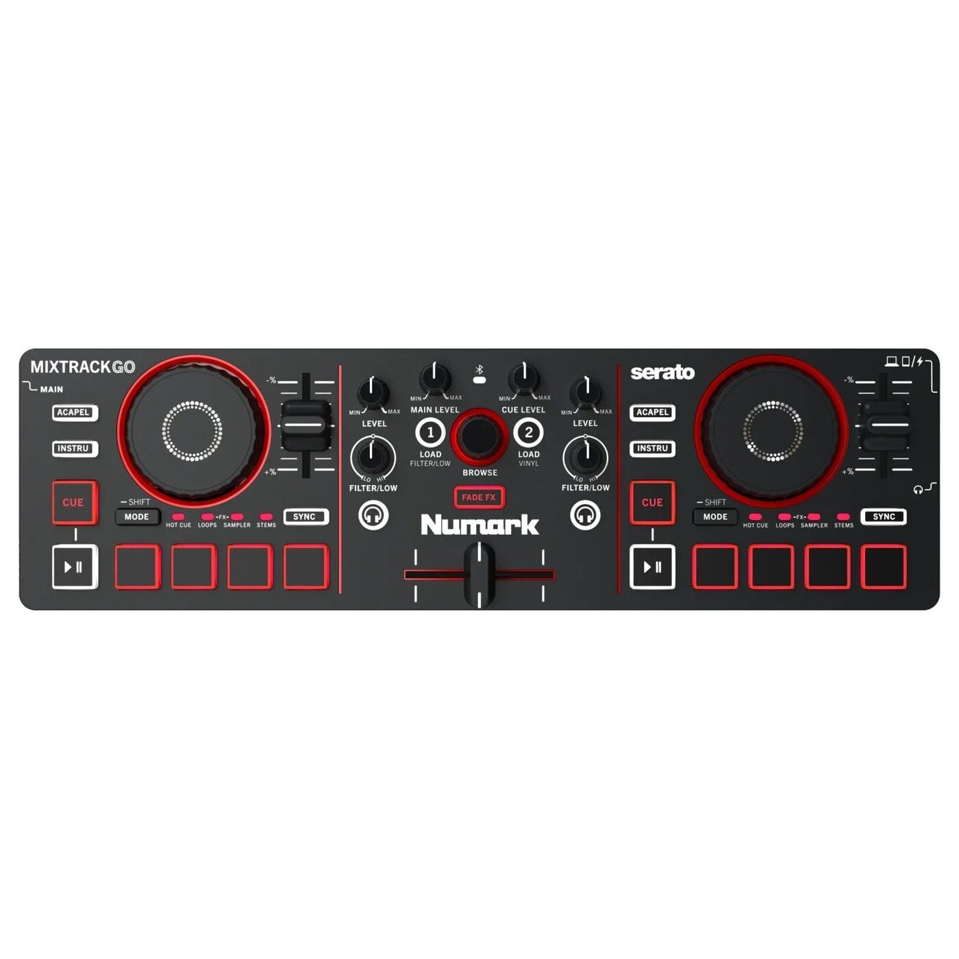 Mixtrack Go Ultra Kompakt Stems Kontrollü Bluetooth DJ Kontrol Cihazı