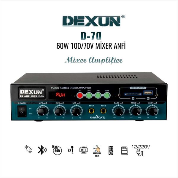D 70  60W 100V/4-16ohm Amfi