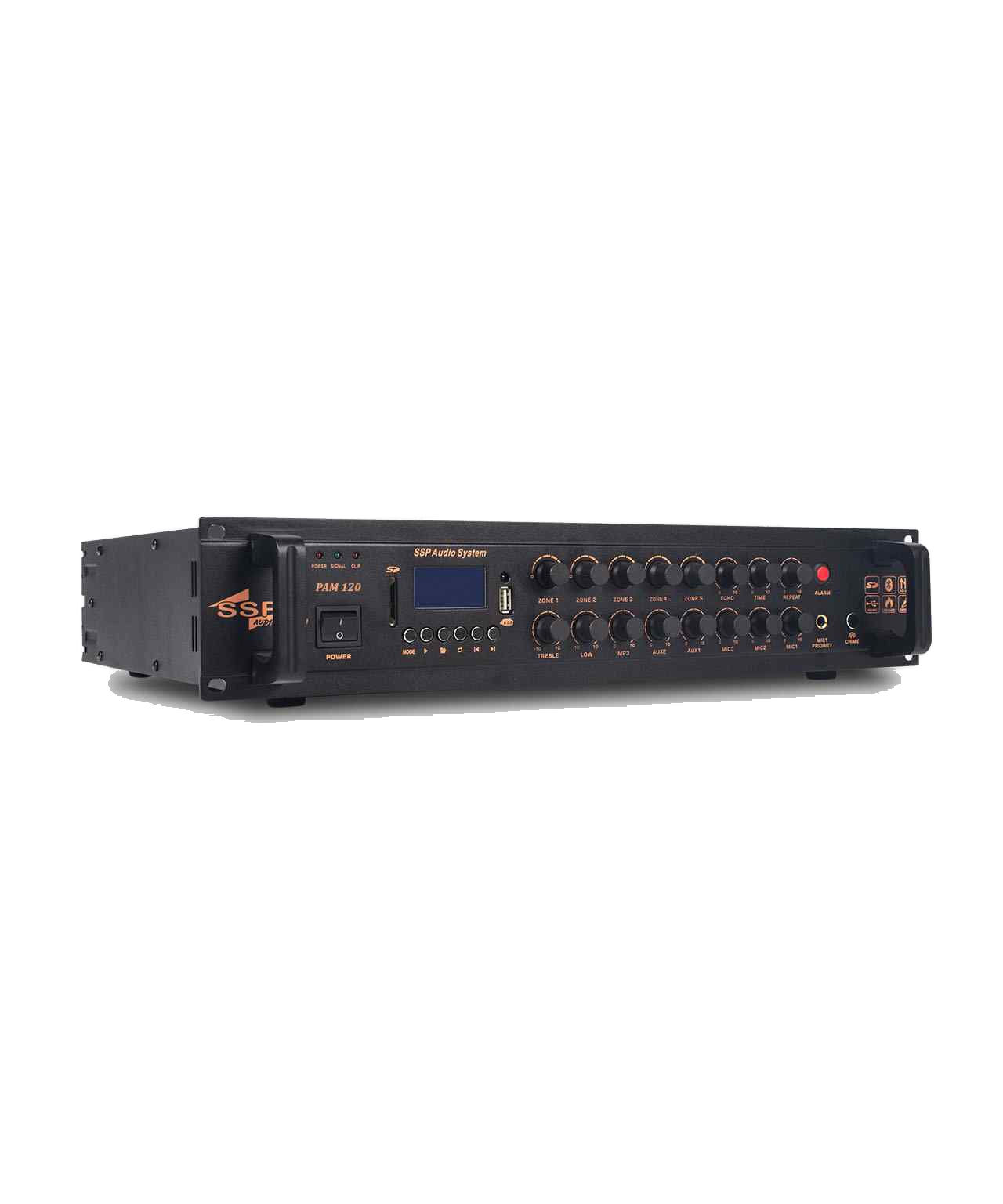 PAM 120 120 Watt 5 Bölgeli 100V Anons Amfisi USB Bluetooth FM