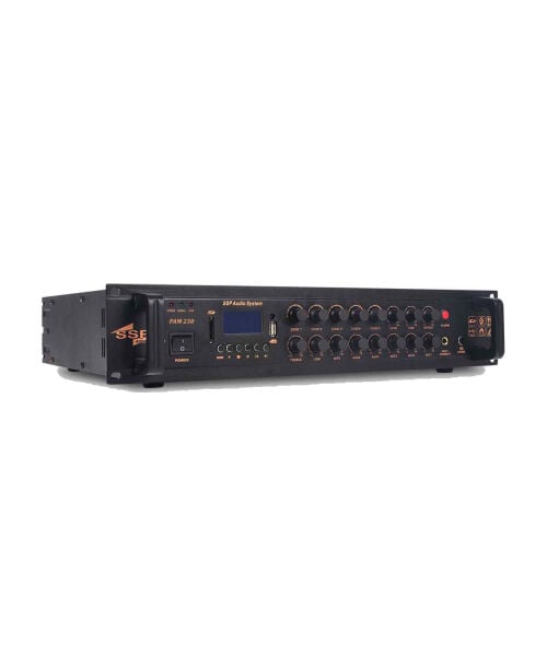 PAM 250 250 Watt 5 Bölgeli 100V Anons Amfisi USB Bluetooth FM