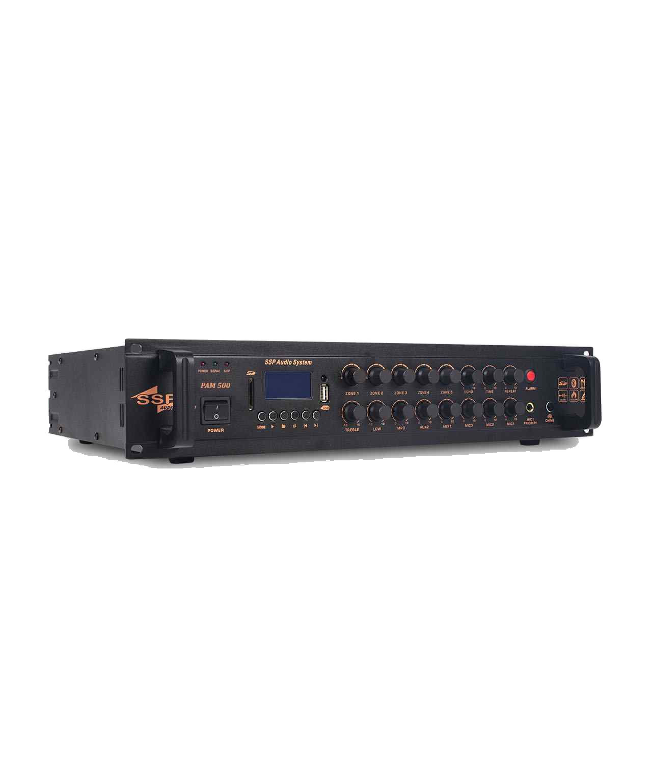 PAM 500 500 Watt 5 Bölgeli 100V Anons Amfisi USB Bluetooth FM