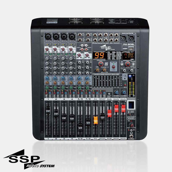PM808L 2x650 Watt Power Mikser
