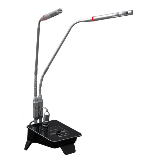 KGM-25 2'li 45cm+45cm Uzunluğunda Işıklı Sehpalı Mikrofon