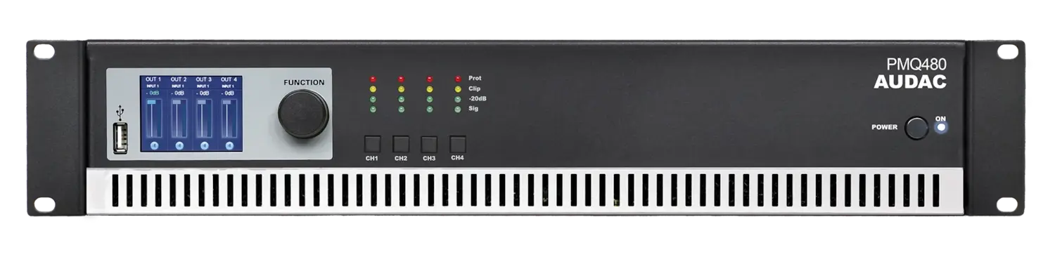 PMQ480 4 Kanal 70/100V Power Amfi
