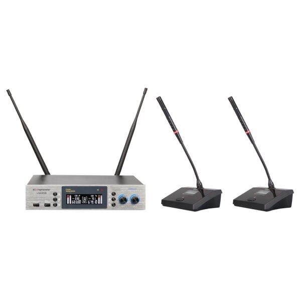 UW-202MM UHF Telsiz Mikrofon- Çift Masaüstü
