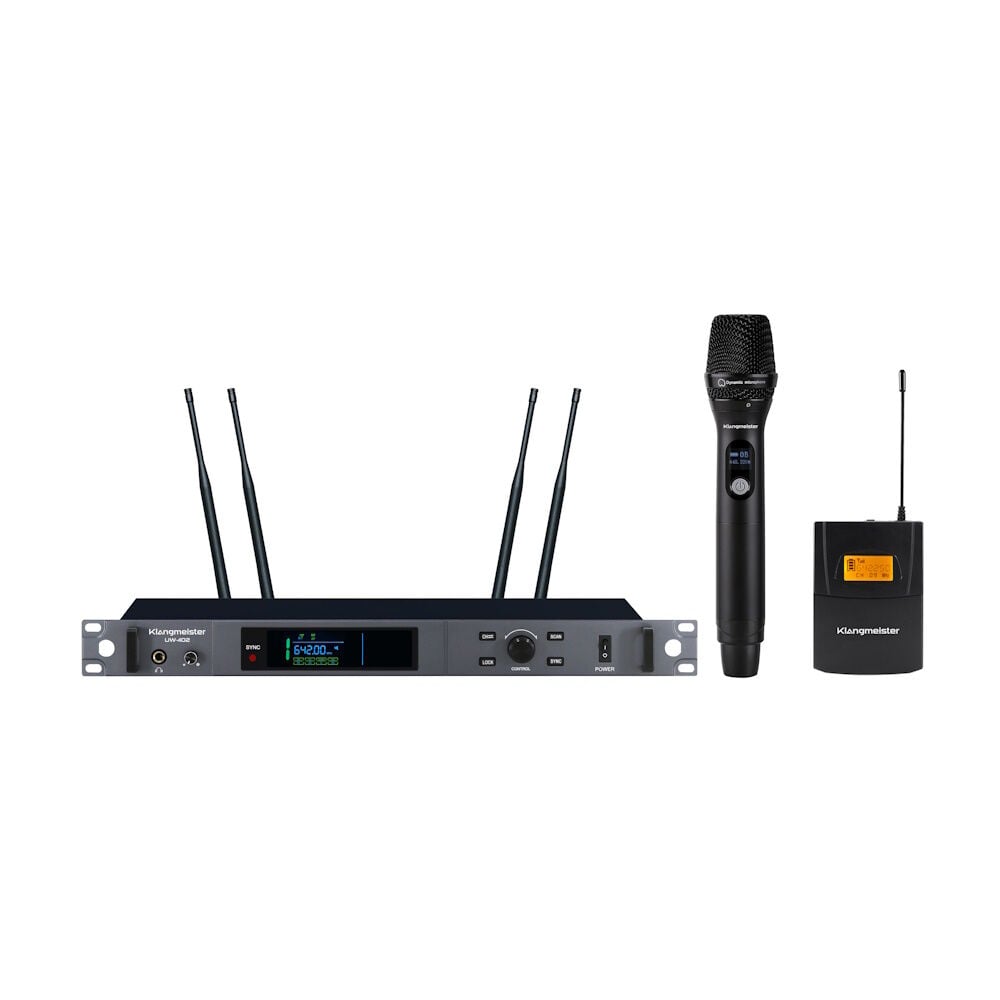 UW402EY UHF Uzun Menzilli Telsiz Mikrofon- El+Yaka