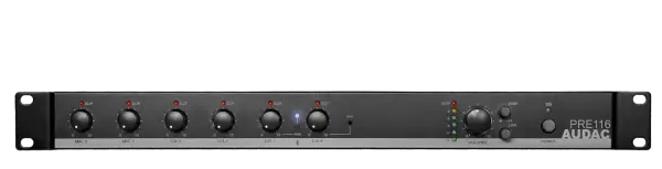 PRE116 6 Kanal Stereo Ön Amfi 1 Bölge