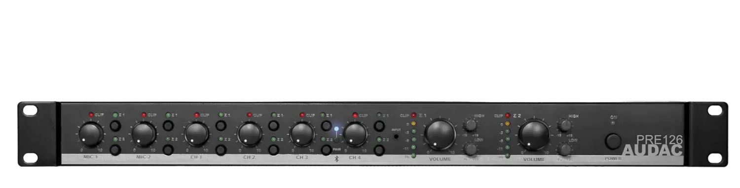 PRE126 6 Kanal Stereo Ön Amfi 2 Bölge