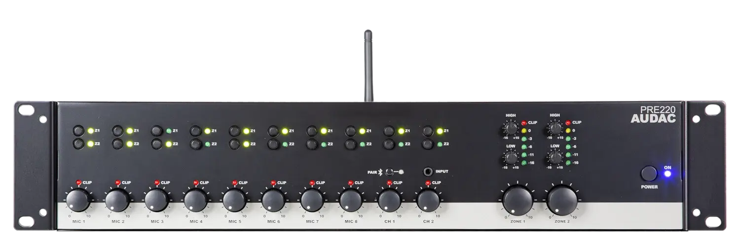 PRE220 10 Kanal Stereo Ön Amfi 2 Bölge