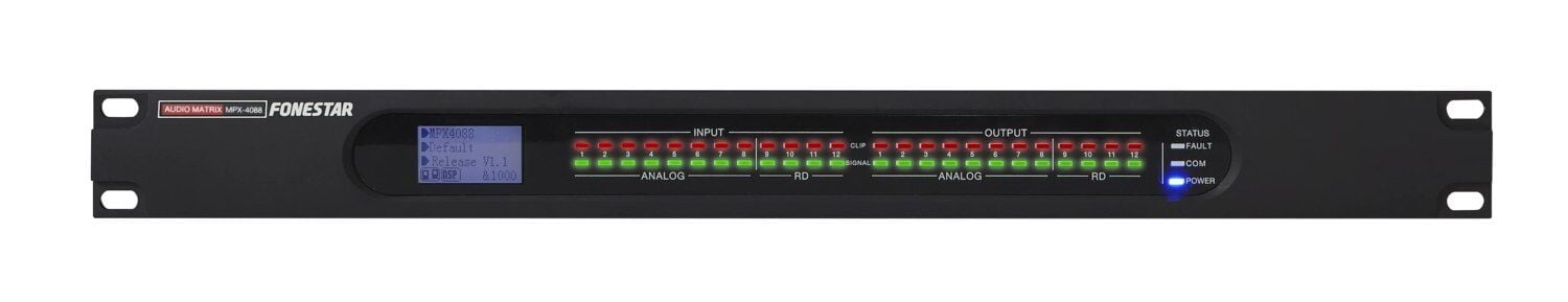 MPX-4088 8x8 DSP'li Ses Matrisi (Opsiyonel Dante)