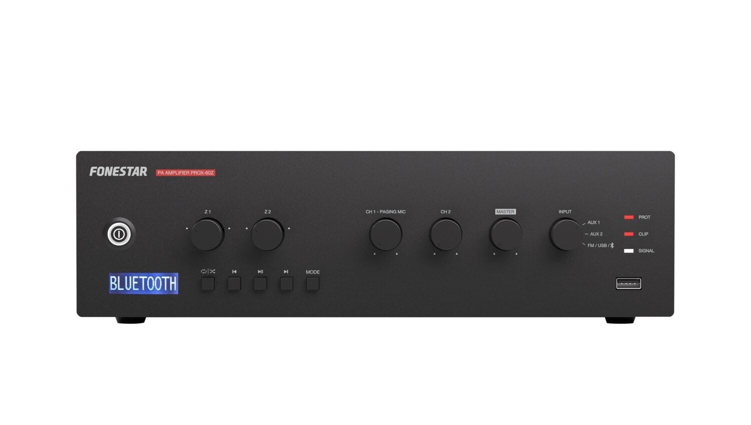 PROX-60Z 60 Watt Çok Bölgeli Amfi (2 Bölge) USB/FM/Bluetooth