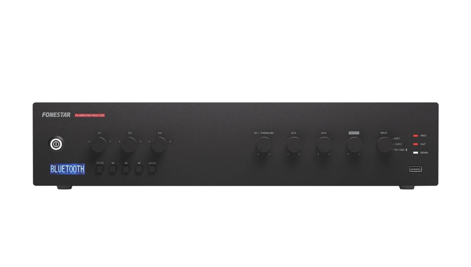 PROX-120Z 120 Watt Çok Bölgeli Amfi (3 Bölge) Bluetooth/USB