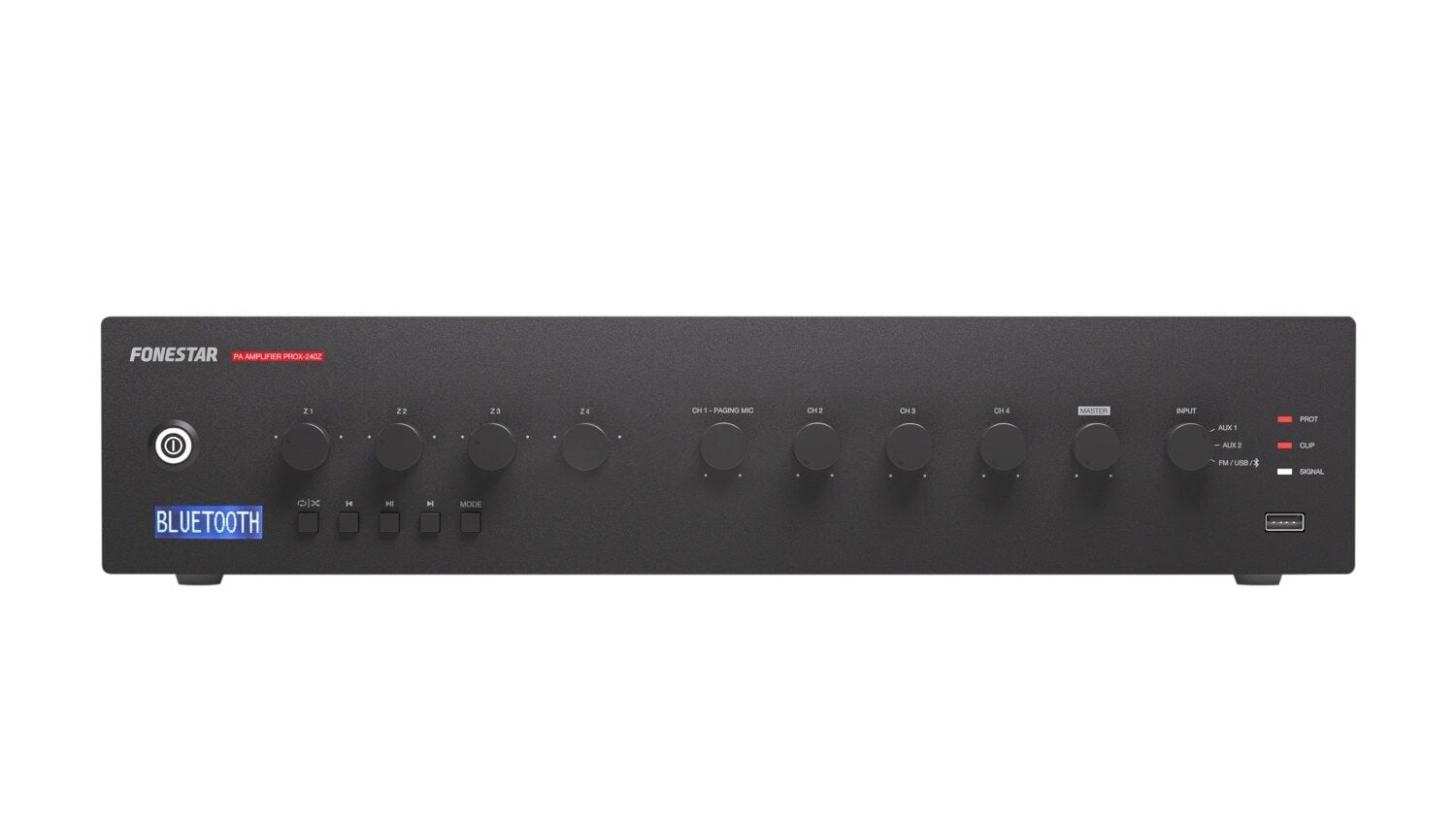 PROX-240Z 240 Watt Çok Bölgeli Amfi (4 Bölge) USB/FM/Bluetooth