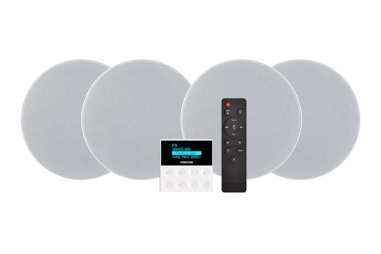 KS-WALL-4 Ses Kiti: 2x15 Watt Amfi + 4x 6 inç Hoparlör