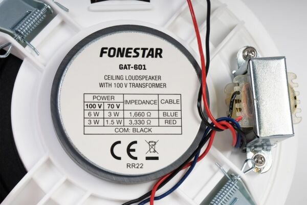 GAT-601 6.5 inç Çift Konili Tavan Hoparlörü 6/3 Watt 100V (Çift)