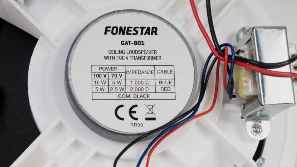 GAT-801 8 inç Çift Konili Tavan Hoparlörü 10/5 Watt 100V
