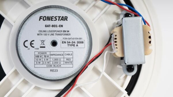 GAT-801-EN 8 inç EN54 Uyumlu Tavan Hoparlörü 10/5 Watt 100V