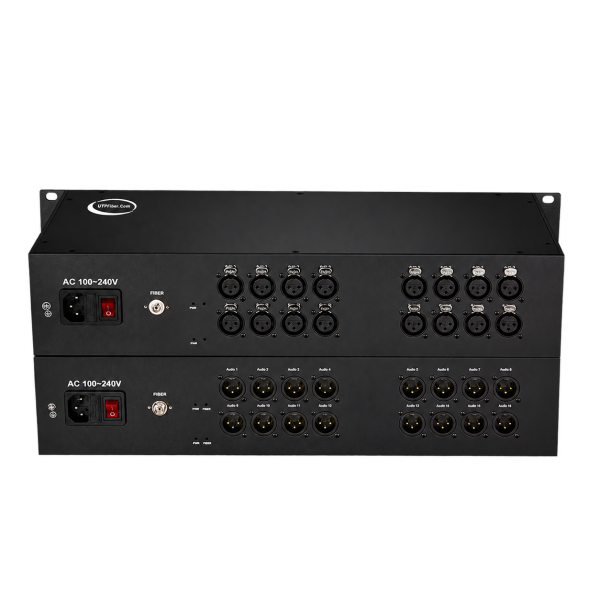 UF-XLR-16A 16 Kanal XLR Fiber Optik Ses Konvertörü Seti