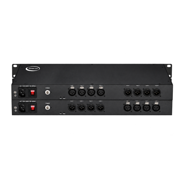 UF-XLR-4BA 4 Kanal Çift Yönlü XLR Fiber Optik Ses Konvertörü Seti