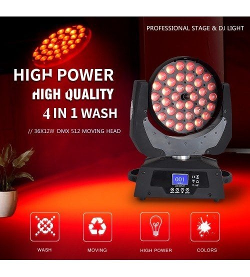 TAS36 36x10 Watt RGBW Boyama Robot