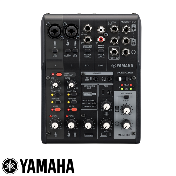 AG06MK2 B 6 Kanal Canlı Yayın Mixeri