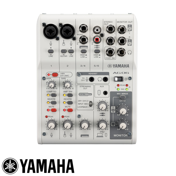 AG06MK2 W 6 Kanal Canlı Yayın Mixeri