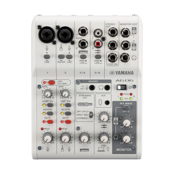 AG06MK2 W 6 Kanal Canlı Yayın Mixeri