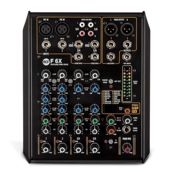 F 6X 6 Kanal Anolog Mixer