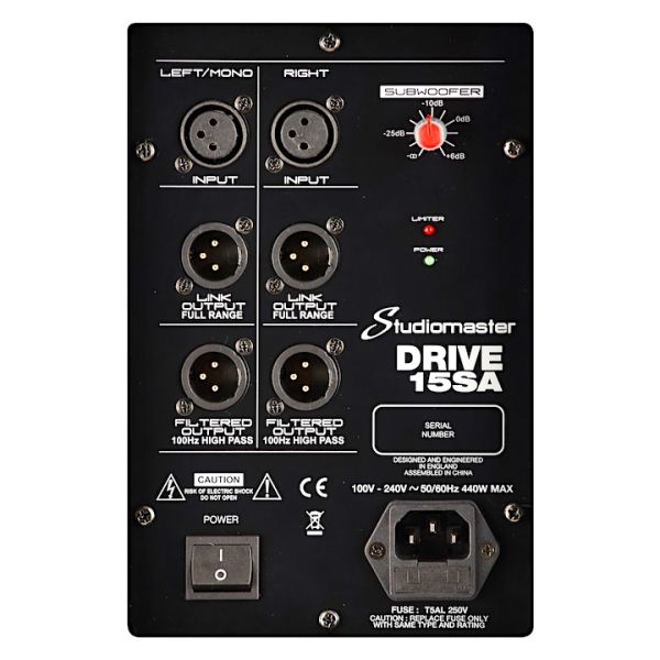 Drive 15SA 15'' 1800 Watt Aktif Subbass Hoparlör