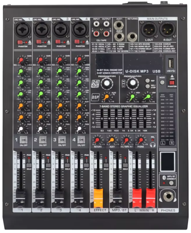 MC4 4 Mono Mik.Giriş Analog Mikser