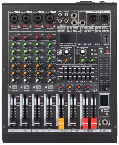 MC4 4 Mono Mik.Giriş Analog Mikser
