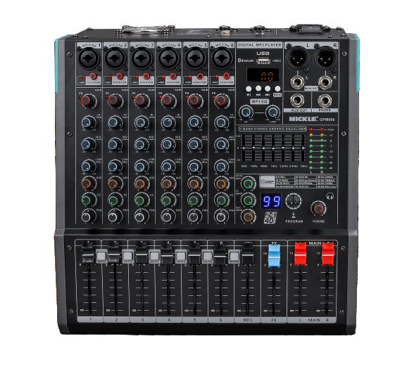 GPM1006 6 Kanal 700W 4 Ohm Stereo Power Mikser