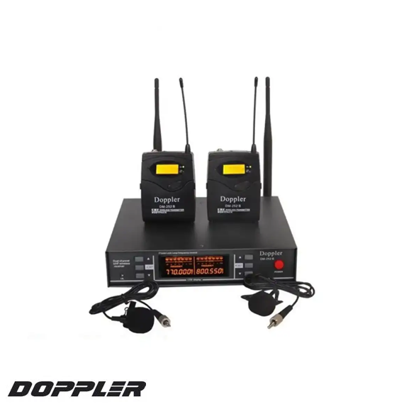 DM-252B UHF Çift El Telsiz Yaka Mikrofon