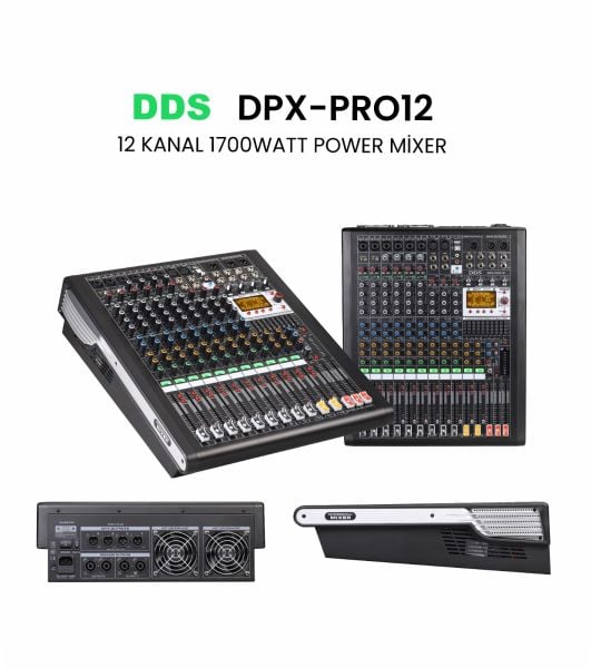 DPX PRO12 12 Kanal 4x1250 Watt Power Mixer