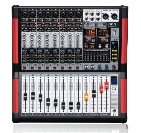 D–8P2000 FX 8 Kanal 2x1000 Watt Power Mixer