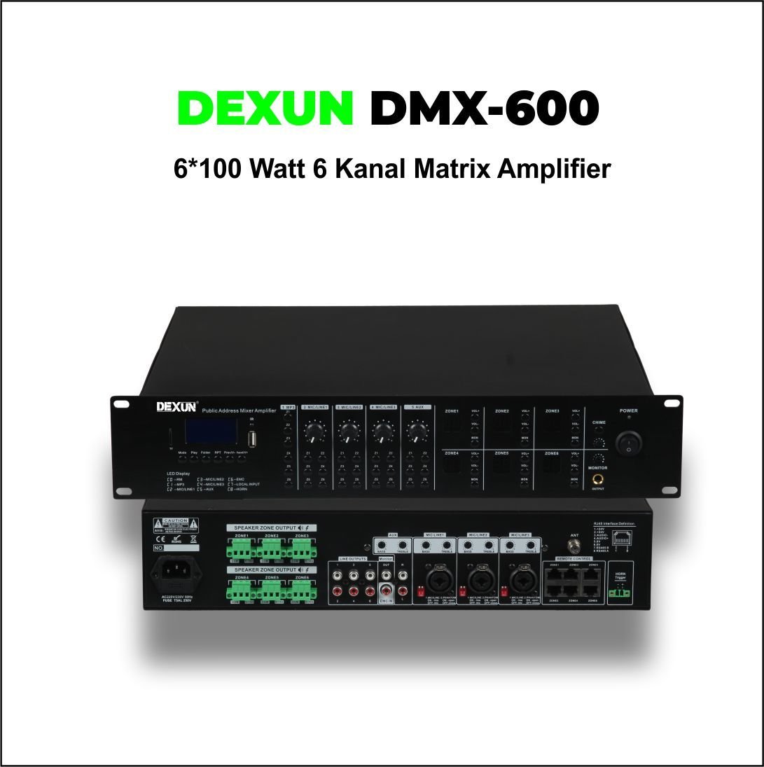 DEXUN - DMX 600 6 Kanal Matrix Preamplifikatör