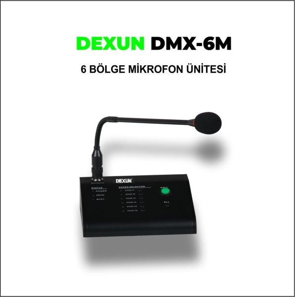 DMX 6M 6 Bölgeli Mikrofon Ünitesi