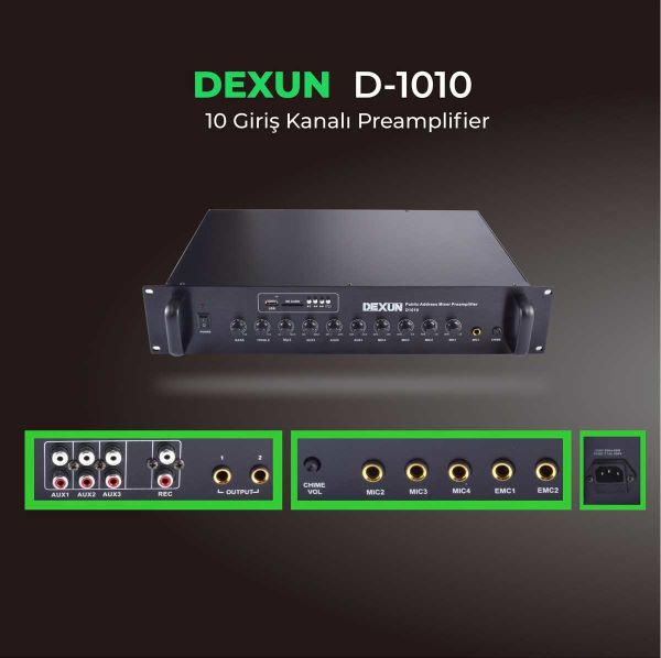 D 1010 10 Kanal USB/SD Preamplifier