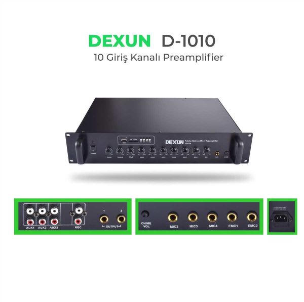 D 1010 10 Kanal USB/SD Preamplifier