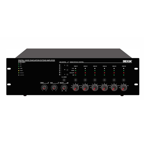 D-EN6251 6 Bölge 300 Watt EN54 Evac Sistem Kontrol Ünitesi