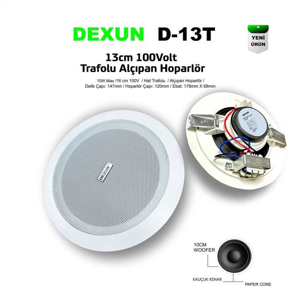 D-13T 70/100V 30 Watt Tavan Hoparlörü