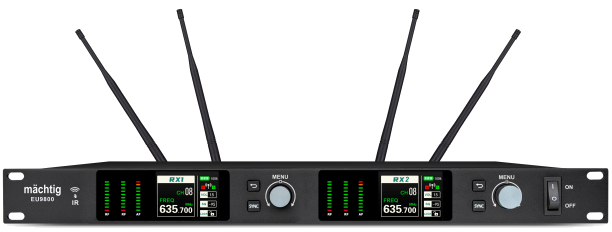 EU9800R 1U Metal Kasa Telsiz Mikrofon