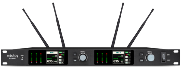 EU9800R 1U Metal Kasa Telsiz Mikrofon