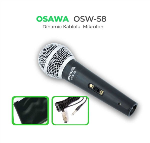 OSW 58 Kablolu Vokal Mikrofon